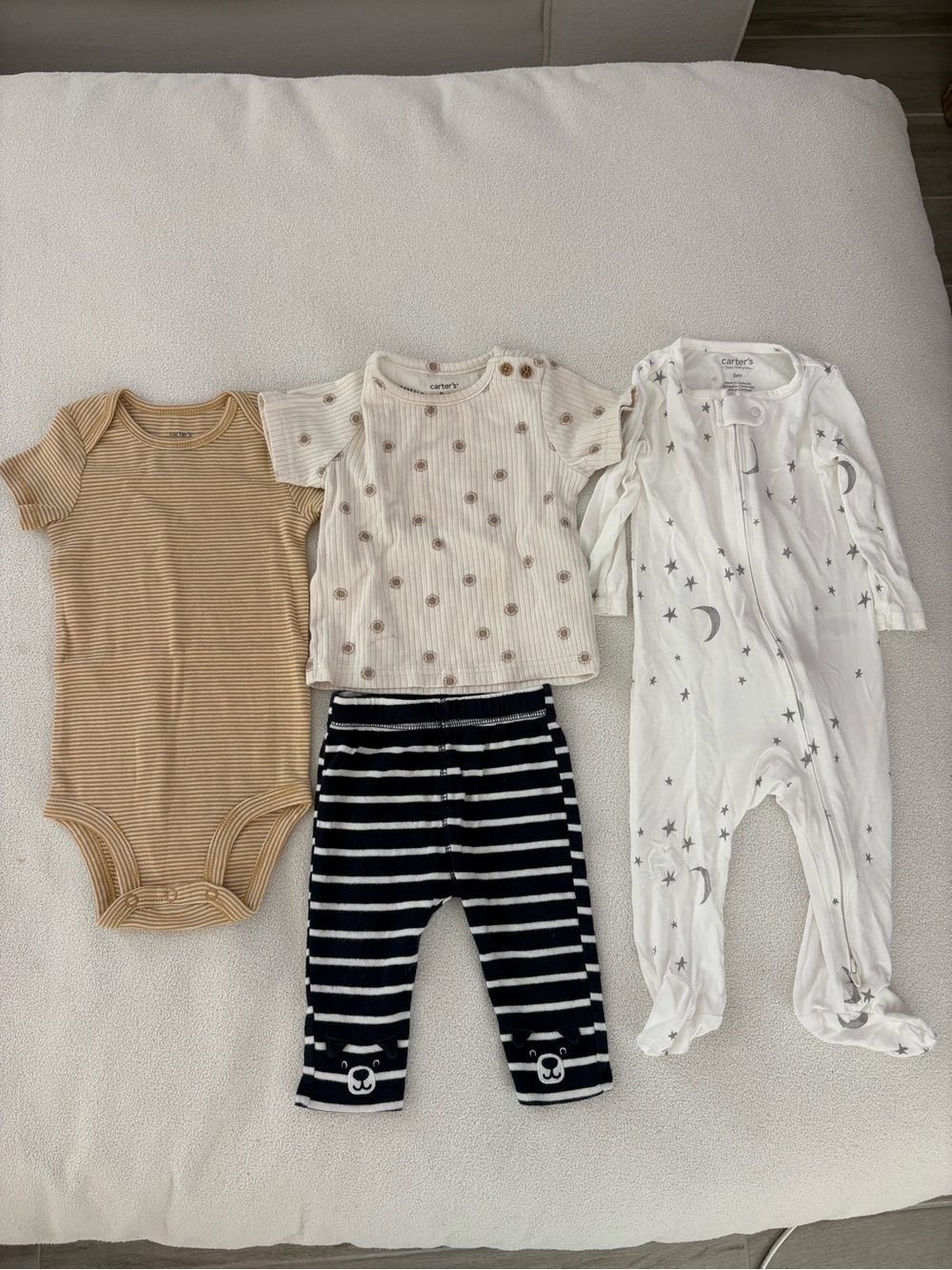 Carter's Neutral Baby Bundle - onsie, shirt, footie and pant